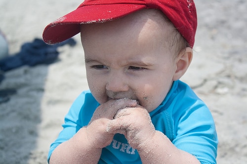 Eating Sand.