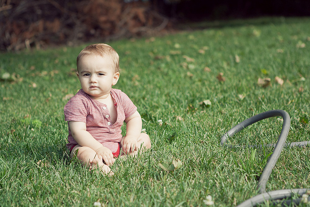 Gabe in the Garden.