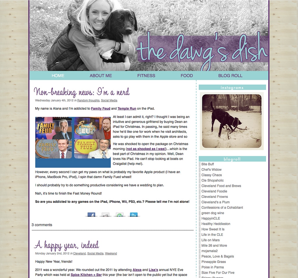 The Dawg's Dish Blog Design